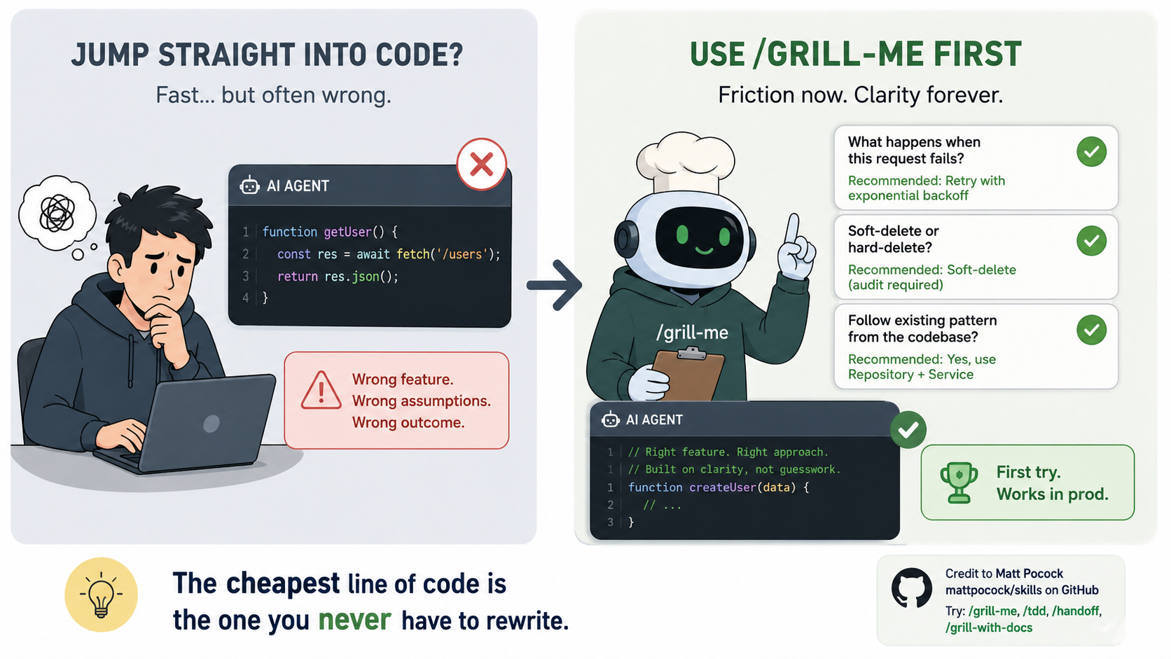 AI agent writes perfect code for the wrong feature